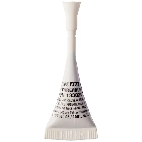 Loctite 1330255 243  Medium-Strength Primerless Threadlocker, 0.5 mL, 1/4 in to 3/4 in dia, Blue
