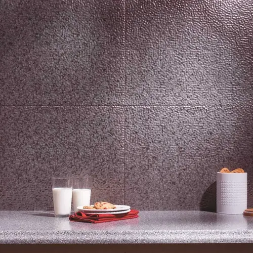 Fasade B55-30 Fasade 18.25 in. x 24.25 in. Galvanized Steel Hammered PVC Decorative Backsplash Panel