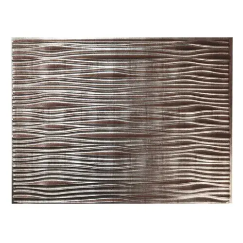 Fasade B65-21 Fasade 18.25 in. x 24.25 in. Crosshatch Silver Waves PVC Decorative Tile Backsplash