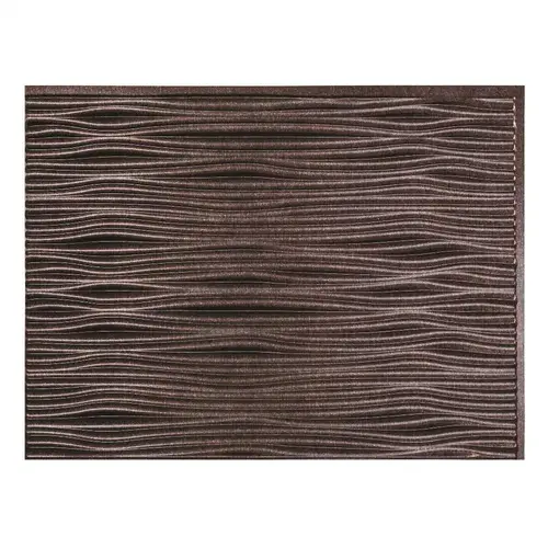 Fasade B65-27 Fasade 18.25 in. x 24.25 in. Smoked Pewter Waves PVC Decorative Tile Backsplash