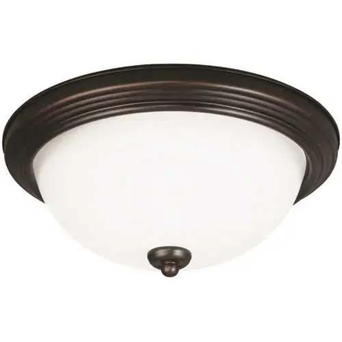 Generation Lighting 77263-710 Generation Lighting Traditional Burnt Sienna White One Light Ceiling Flush Mount