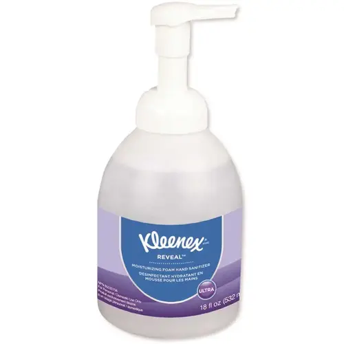 KLEENEX KCC45826CT Kleenex Ultra Moisturizing Foam Hand Sanitizer, 18 Oz Bottle, Clear, Carton Of 4