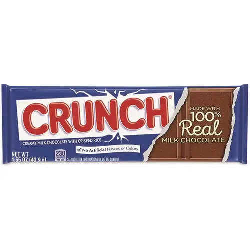 NESTLE GRR20900164 Nestle Crunch Bar, Individually Wrapped, 1.55 Oz, 36/box