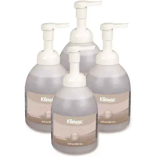 KLEENEX KCC45827CT Kleenex Alcohol-Free Foam Hand Sanitizer, 18 Oz Pump Bottle, Carton Of 4