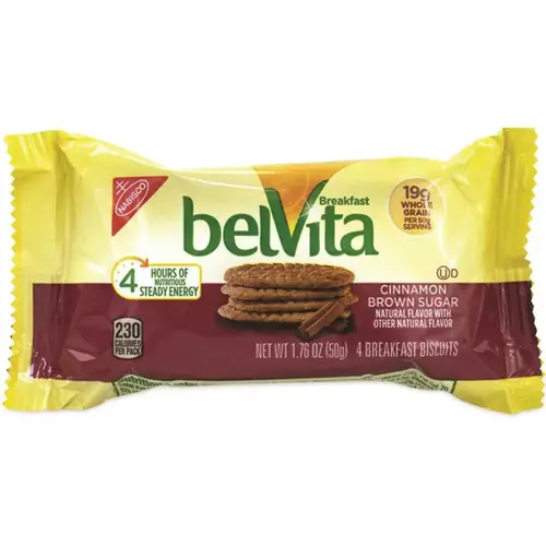 Nabisco GRR22000507 Nabisco Belvita Breakfast Biscuits Cinnamon Brown Sugar 1.76 Oz Package Of 25