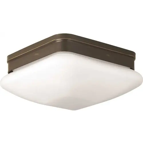 Progress Lighting P3549-20 Progress Lighting Antique Bronze 9 Two-Light Flush With Etched Opal Glass