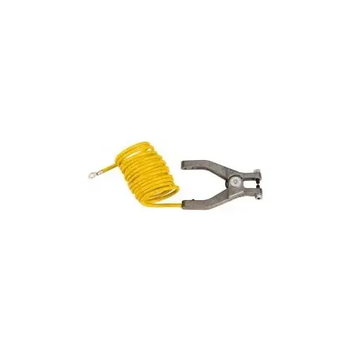 Drum Bondwires; End Style: Hand Clamp + <" Terminal ; Insulated: Yes ; Manufacturer's Part Number: 08497 ; Anti-static: Yes ; Description: 10 ft, Coiled Antistatic Insulated Wire for Bonding and Grounding, With Hand Clamp and 1/4" Terminal