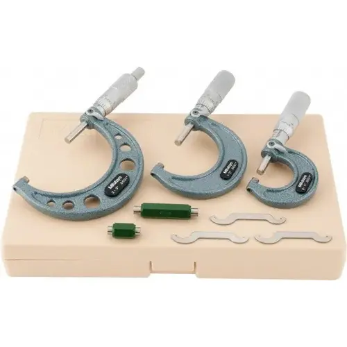0-3 in, .0001 in OD Micrometer Set, w/Std.; Mic set, Outside, 0-3