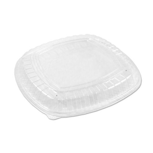 D & W Fine Pack Container Low Lid 16 Inch Dome, 50 Each
