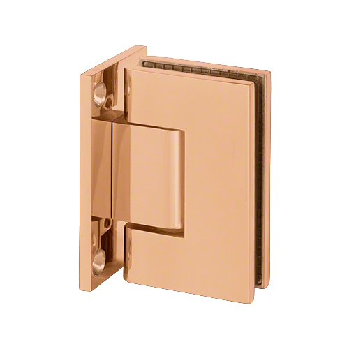 Designer Series Shower Door Wall Mount Hinge With Full Back Plate Polished Copper