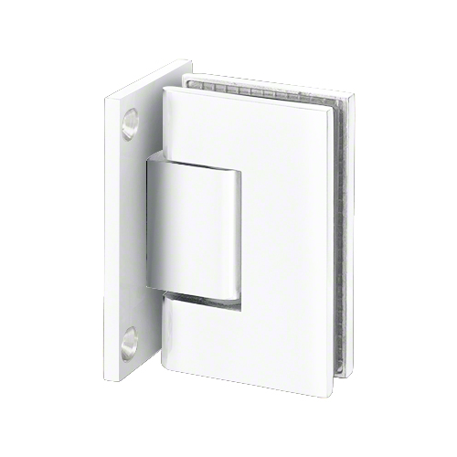 Adjustable Designer Series Wall Mount Hinge With Full Back Plate Gloss White