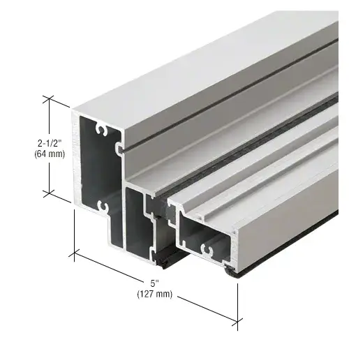 Transom Header Bar for Surface Closers, Thermally Improved, Clear Anodized Class 1 - 24'-2"