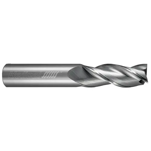 Helical Solutions 1360 Square End Mills; Mill Diameter (Decimal Inch): 0.3750 ; Mill Diameter (Inch): 3/8 ; Number Of Flutes: 3 ; End Mill Material: Solid Carbide ; Length of Cut (Decimal Inch): 1.25 ; Length of Cut (Inch): 1-1/4 Bright/Uncoated