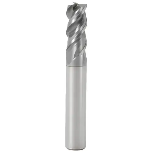 Corner Chamfer End Mill: 2 mm Dia, 5 mm LOC, 3 Flutes, 0.001" Chamfer Width, Solid Carbide SIRON-A