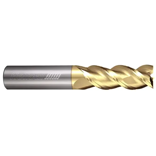 Helical Solutions 3602 Square End Mill: 5/8" Dia, 2-1/2" LOC, 3 Flute, Solid Carbide Zplus