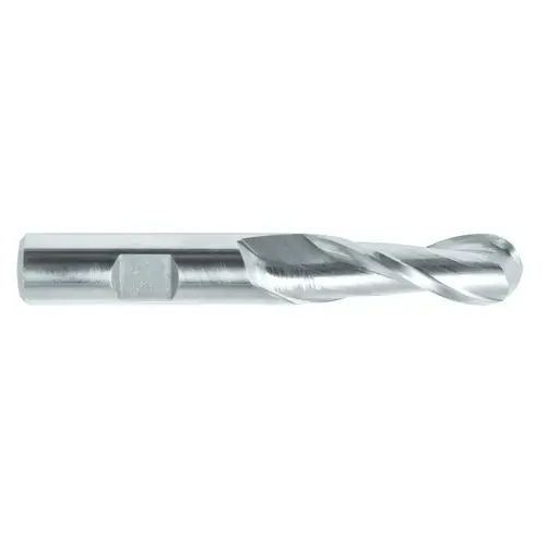 Melin Tool 10392 Ball End Mill: 0.6875" Dia, 1.3125" LOC, 2 Flute, Cobalt Uncoated