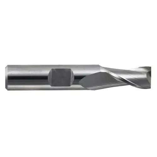 Melin Tool 10076 Square End Mill: 17/32 inch Dia, 1-1/8 inch LOC, 1/2 inch Shank Dia, 3-1/8 inch OAL, 2 Flutes, Cobalt Bright/Uncoated
