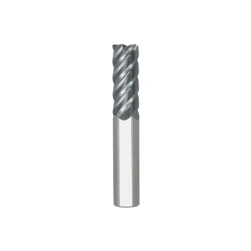 Corner Radius End Mill: 3/8" Dia, 1/2" LOC, 0.0150" Radius, 5 Flute, Solid Carbide