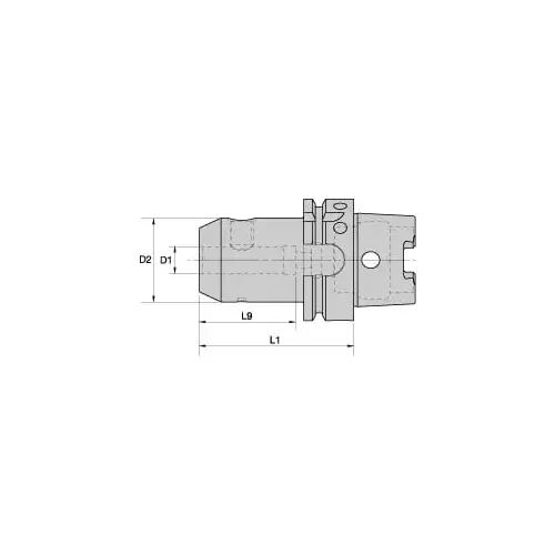 Kennametal 1015225 End Mill Holder: HSK63A Taper Shank, 3/4" Hole