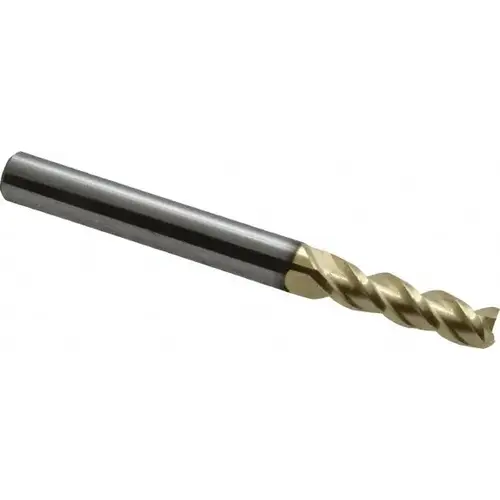 ProMax 109-01416 Square End Mill: 7/32 inch Dia, 3/4 inch LOC, 1/4 inch Shank Dia, 2-1/2 inch OAL, 3 Flutes, Solid Carbide