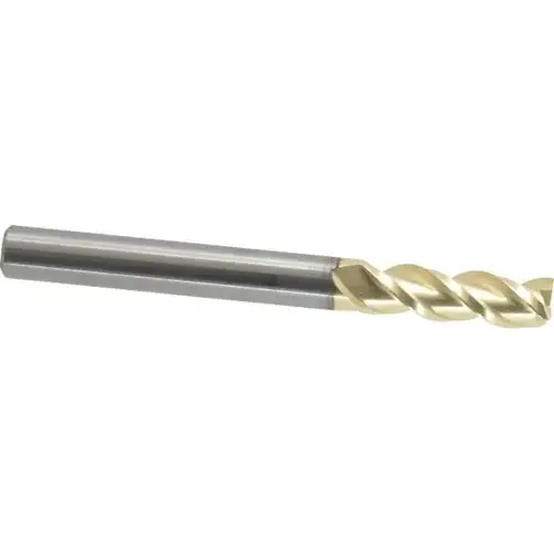 ProMax 109-01616 Square End Mill: 1/4 inch Dia, 3/4 inch LOC, 1/4 inch Shank Dia, 2-1/2 inch OAL, 3 Flutes, Solid Carbide