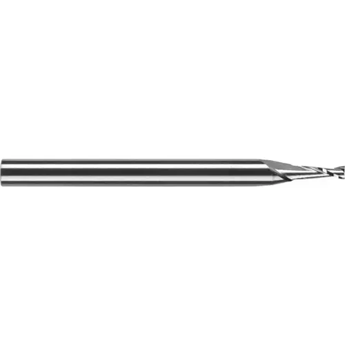 RobbJack SR-2-028 Square End Mill: 0.028 inch Dia, 0.084 inch LOC, 1/8 inch Shank Dia, 1-1/2 inch OAL, 2 Flutes, Solid Carbide