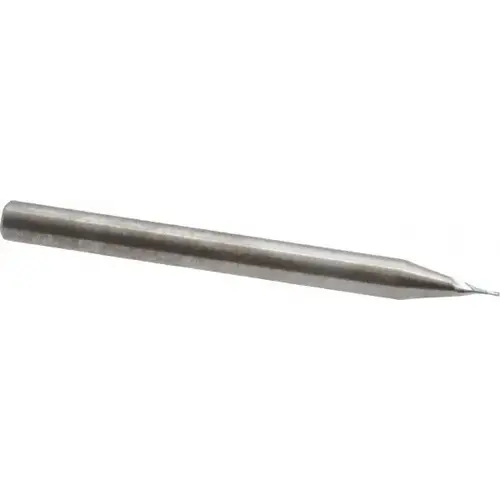 RobbJack SR-2-014 Square End Mill: 0.014 inch Dia, 0.042 inch LOC, 1/8 inch Shank Dia, 1-1/2 inch OAL, 2 Flutes, Solid Carbide