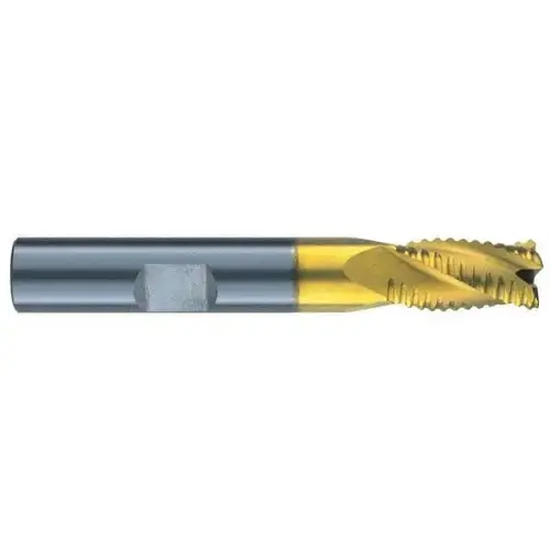 RobbJack STR-401-20-T Square End Mill: 5/8 inch Dia, 7/8 inch LOC, 5/8 inch Shank Dia, 3-1/2 inch OAL, 4 Flutes, Solid Carbide