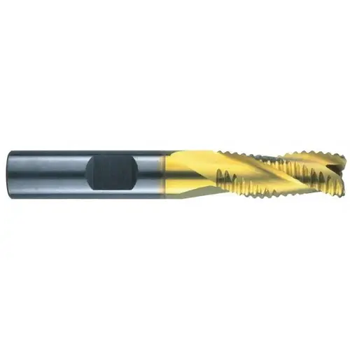RobbJack STR-303-12-T Square End Mill: 3/8 inch Dia, 7/8 inch LOC, 3/8 inch Shank Dia, 2-1/2 inch OAL, 3 Flutes, Solid Carbide