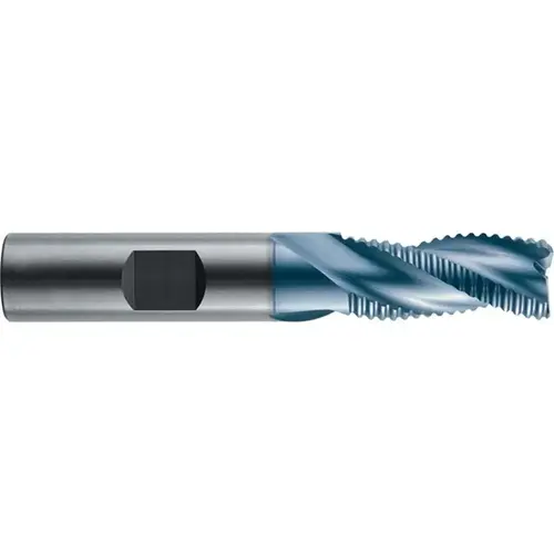 RobbJack STR-303-32-T Square End Mill: 1 inch Dia, 2-1/2 inch LOC, 1 inch Shank Dia, 5 inch OAL, 3 Flutes, Solid Carbide