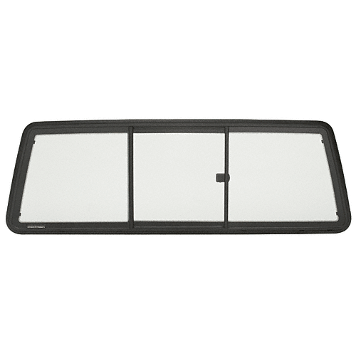 Tri-Vent Three Panel Slider with Light Gray Glass for 1998+ Mazda & Ranger Cabs