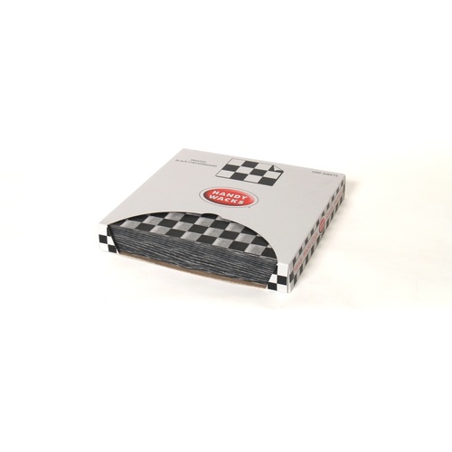 Handy Wacks 12 Inch X 12 Inch X 2.5 Inch Black Checkerboard Deli Wrap, 1000 Count
