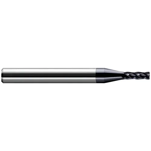 Corner Radius End Mill: 1/8" Dia, 1/2" LOC, 0.5 mm Radius, 2 Flutes, Solid Carbide Bright/Uncoated