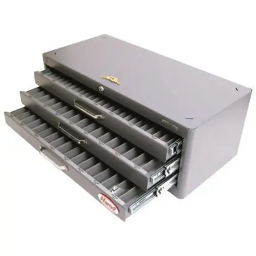 Huot 13375 3 Drawer, 2 to 25mm End Mill Diam, Steel End Mill Storage