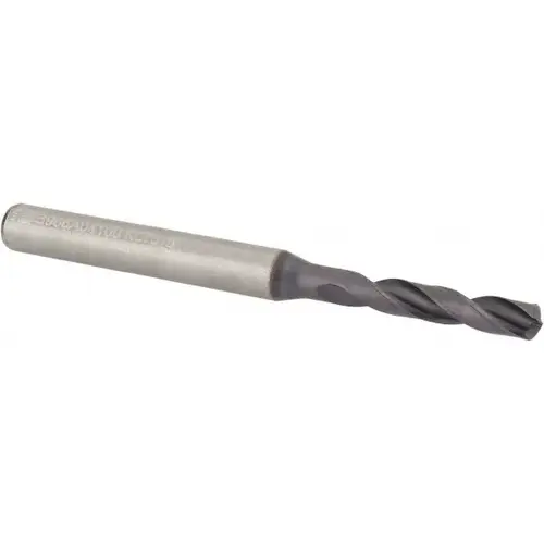 Kennametal 2425113 Screw Machine Length Drill Bit: 4.10 mm Dia, 140 deg Point, Solid Carbide TiAlN