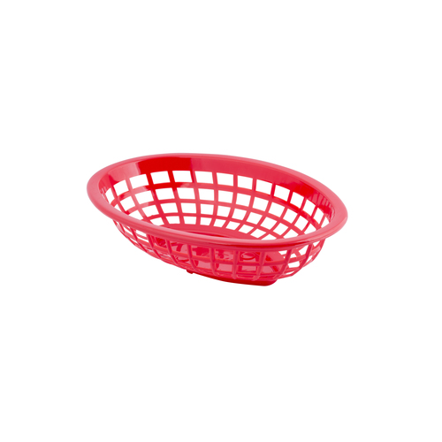 Tablecraft 7.75 Inch X 5.5 Inch Oval Red Basket, 36 Each