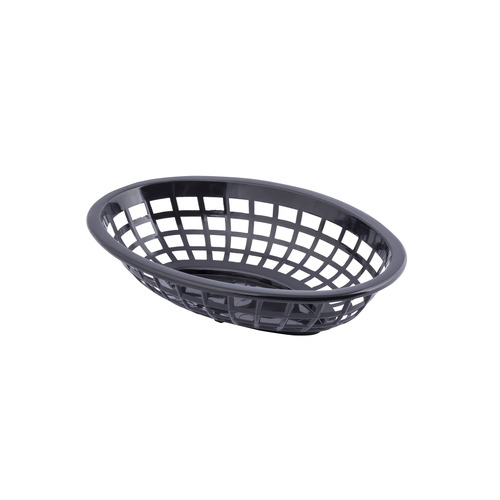 Tablecraft 8.5 Inch X 5.5 Inch X 2 Inch Black Oval Basket, 36 Each