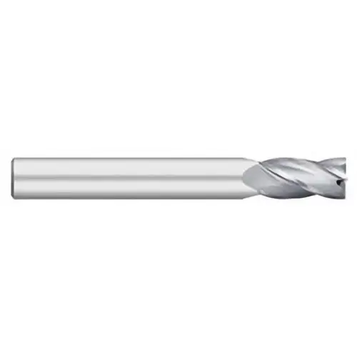 TITAN TC15528 Square End Mill: 0.4375" Dia, 2" LOC, 0.4375" Shank Dia, 4" OAL, 4 Flutes, Solid Carbide Bright/Uncoated
