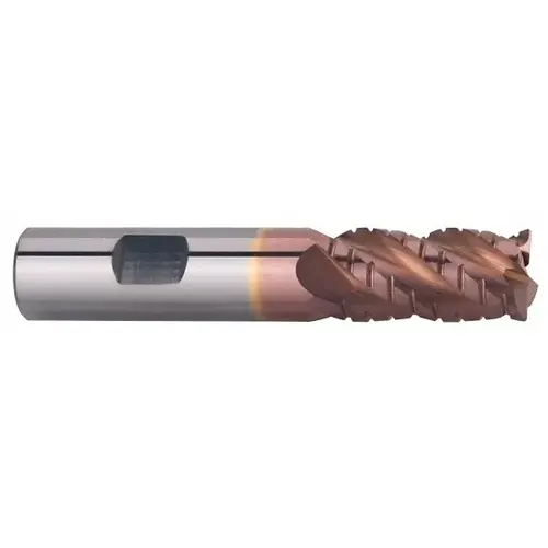 ProMax 120-02222 Roughing & Finishing End Mill: 0.3438" Dia, 4 Flutes, 0.02" Corner Radius, Corner Radius End, Solid Carbide TiCN