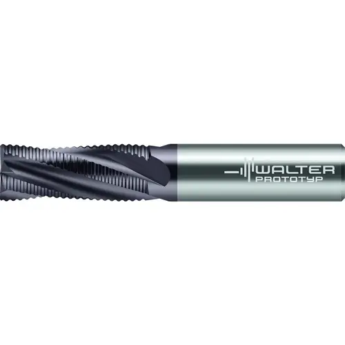 Roughing End Mills; Mill Diameter (Fractional Inch): 3/8 ; Number Of Flutes: 4 ; End Mill Material: Solid Carbide ; Length of Cut: 1 (Inch); Coating/Finish: TiAlN/THL ; Shank Diameter (Inch): 3/8