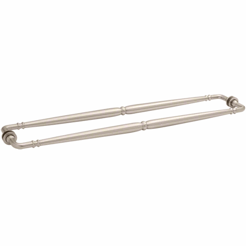Satin Nickel Victorian Style 24" Back-to-Back Towel Bar