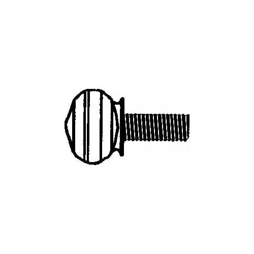 2 Steel Thumb Screw: #6-32, Oval Head