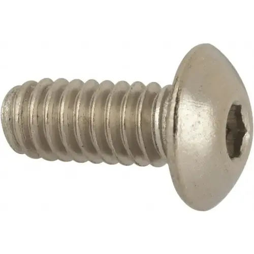 Button Socket Cap Screw: #8-32 x 3/8, Stainless Steel, Uncoated