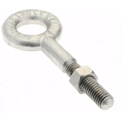 Gibraltar 08239 6 Fixed Lifting Eye Bolt: Without Shoulder, 1,200 lb Capacity, 3/8-16 Thread, Grade 316 Stainless Steel