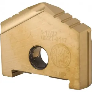 Allied Machine and Engineering 1022T-0117 Spade Drill Insert: 1-17/32" Dia, Seat Size B, High Speed Steel, 130 degree Point TiN