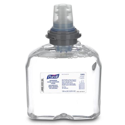 PURELL 5392-02 REFILL FOAM INSTANT HAND SANITIZER CLEAR 1200 MIL