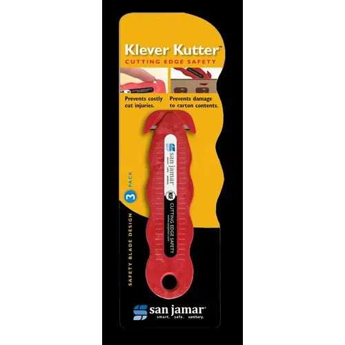 SAN JAMAR KK403 BOX CUTTER SAFETY KNIFE 3 PACK
