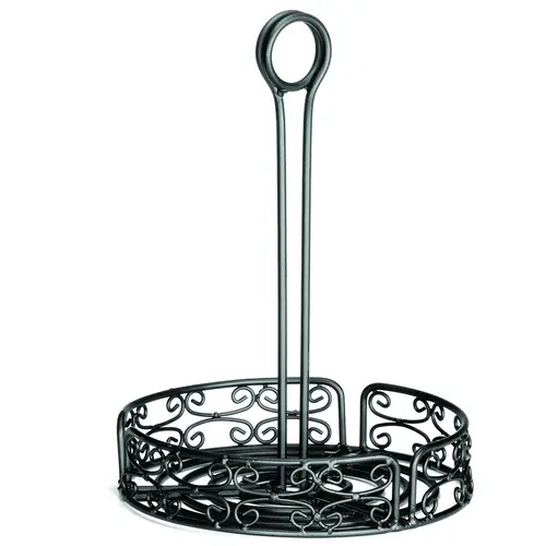 TABLECRAFT BK2679 Tablecraft 6.79 Inch Diameter Black Mediterranean Rack, 2 Each