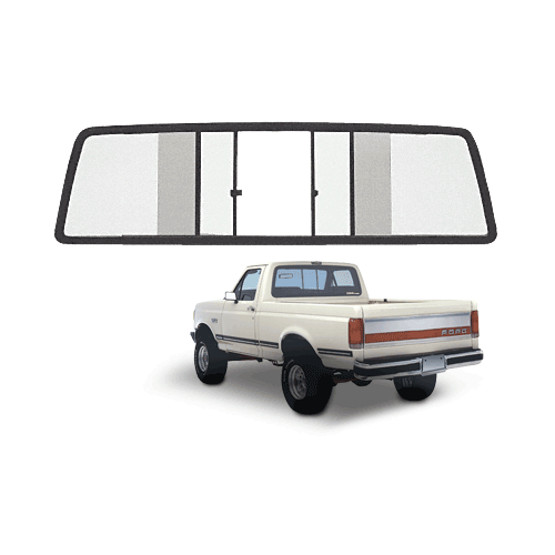 Duo-Vent Four Panel Slider with Clear Glass for 1967-1972 Ford