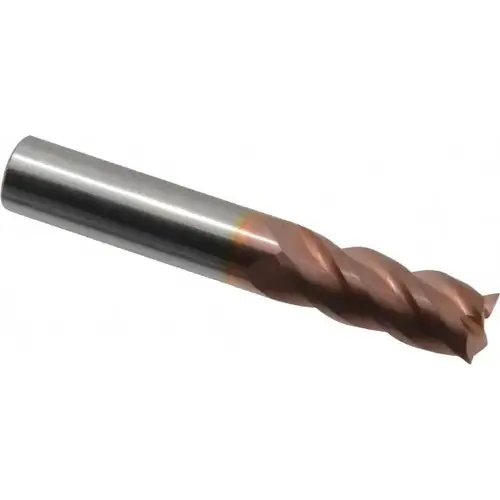 ProMax 111-02812 Square End Mill: 7/16 inch Dia, 1 inch LOC, 7/16 inch Shank Dia, 2-3/4 inch OAL, 4 Flutes, Solid Carbide